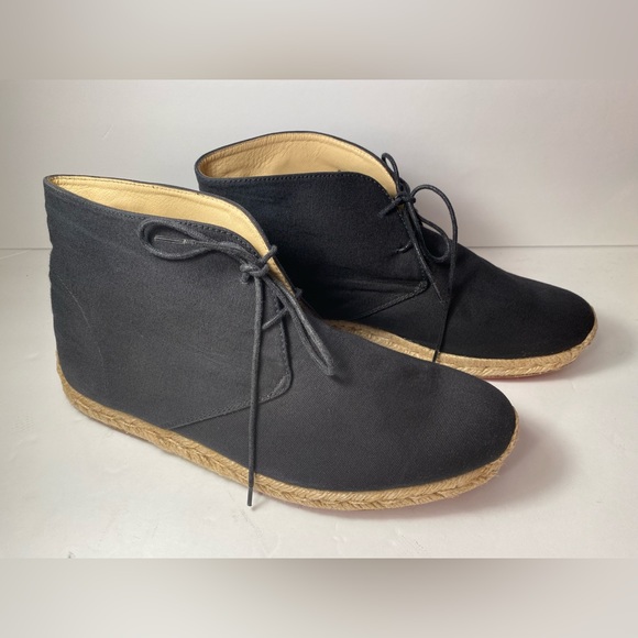 Christian Louboutin cadaques chukka ankle boots espadrille black 40 - Picture 3 of 8